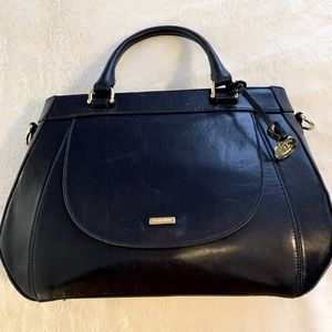 Navy Brahmin Handbag